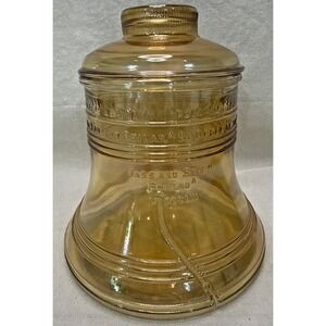 Liberty Bell Carnival Glass 1976 Cookie Jar Bartlett Collins Sapulpa OK